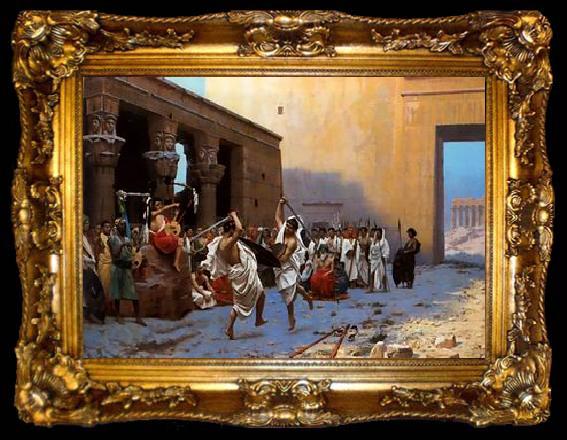 framed  unknow artist Arab or Arabic people and life. Orientalism oil paintings  534, ta009-2